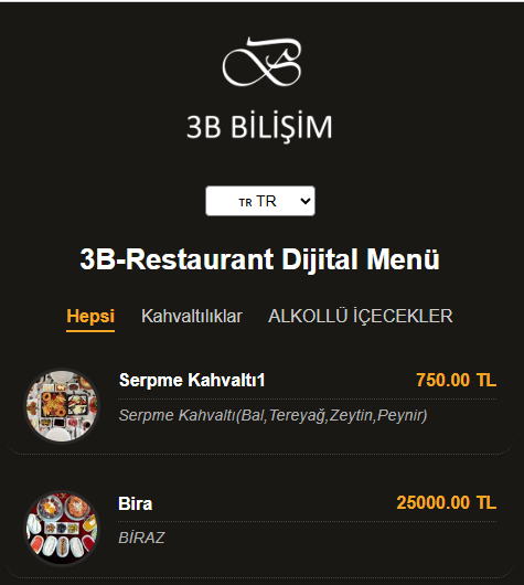 QR Menü